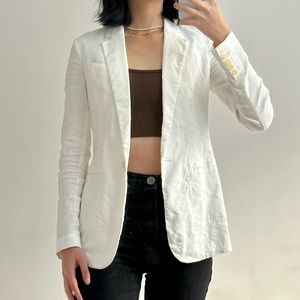 cream / off-white theory blazer (size 00)